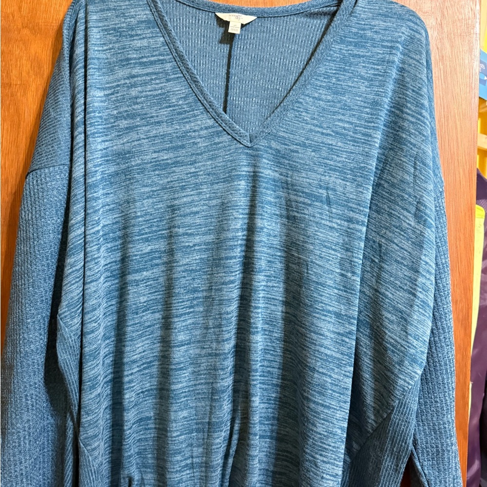 Terra & Sky Teal Knit Top